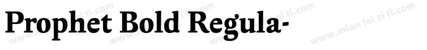 Prophet Bold Regula字体转换